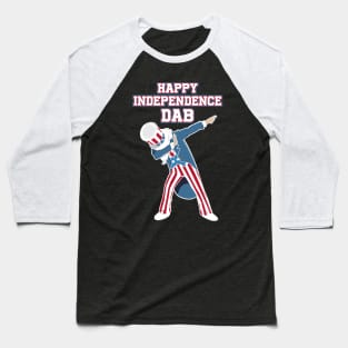 Happy Independence Dab Baseball T-Shirt